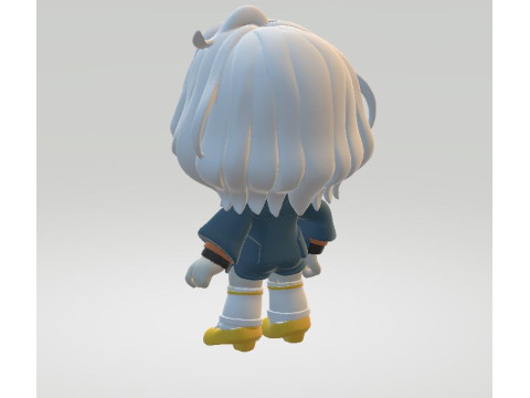 Chibi anime 3d printable model 3D प्रिंट मॉडल