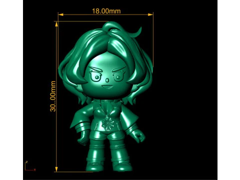 Chibi anime 3d printable model 3D Print Model