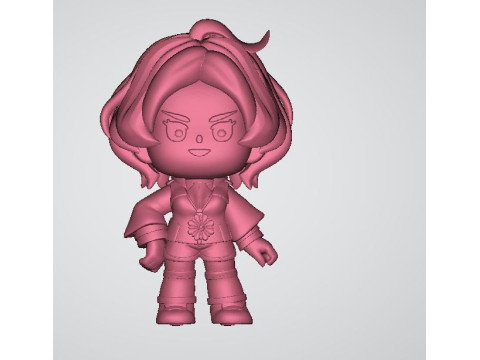 Chibi anime 3d printable model 3D प्रिंट मॉडल