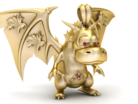 Wisiorek Złotego Strażnika Smoka Model do druku 3D Model do druku 3D