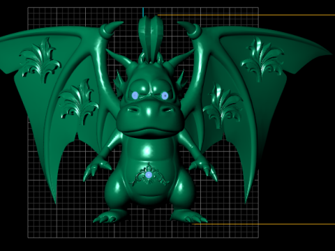 Wisiorek Złotego Strażnika Smoka Model do druku 3D Model do druku 3D