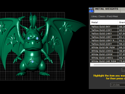 Wisiorek Złotego Strażnika Smoka Model do druku 3D Model do druku 3D