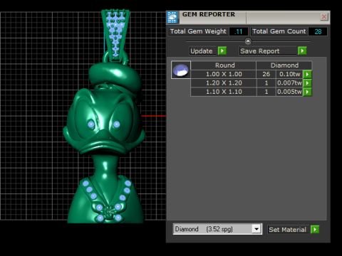 金色卡通风格人物吊坠 3D 可打印模型 3D 打印模型
