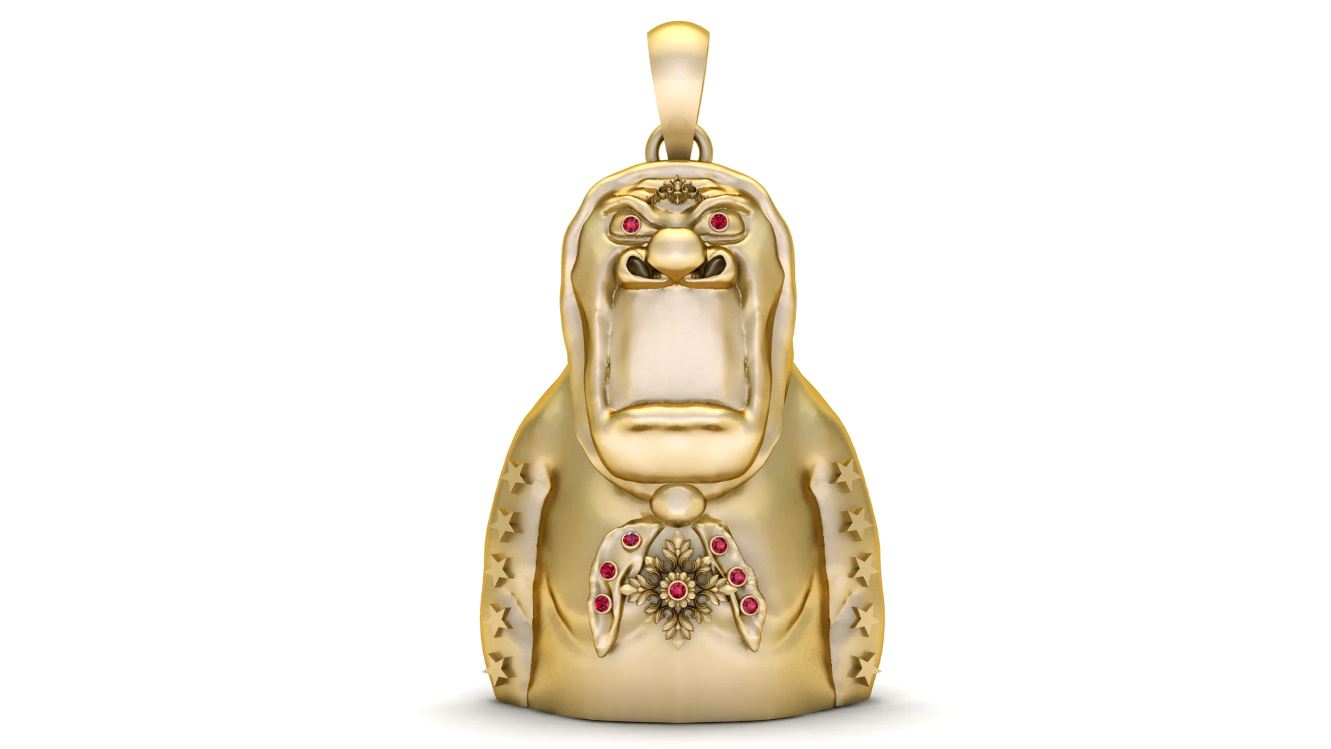 Majestic Golden Warrior Pendant 3D Printable Model 3D Print Model .c4d .max .obj .3ds .fbx .stl .blend 
