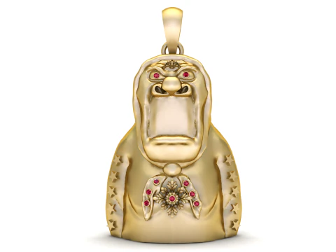 Modello stampabile 3D con maestoso ciondolo guerriero d'oro Modello di stampa 3D