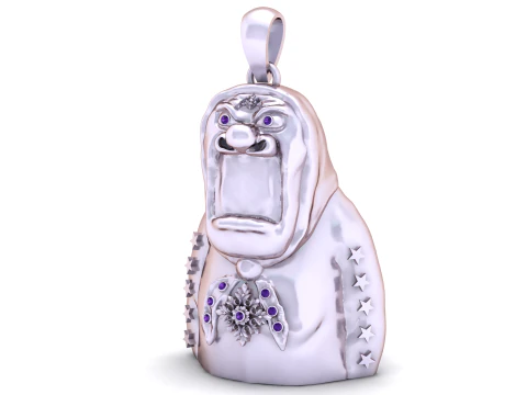 Majestic Golden Warrior Pendant 3D Printable Model 3D Print Model