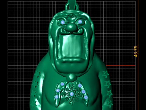 Majestic Golden Warrior Pendant 3D Printable Model 3D Print Model