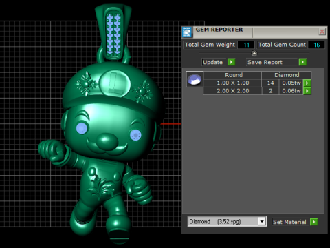 卡通瓦里奥吊坠 3D 可打印模型 3D 打印模型