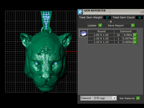 Modelo para impressão 3D com pingente de rosto de pantera Modelo de Impressão 3D