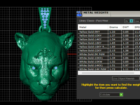 Panther Face Pendant 3D Printable Model 3D Print Model