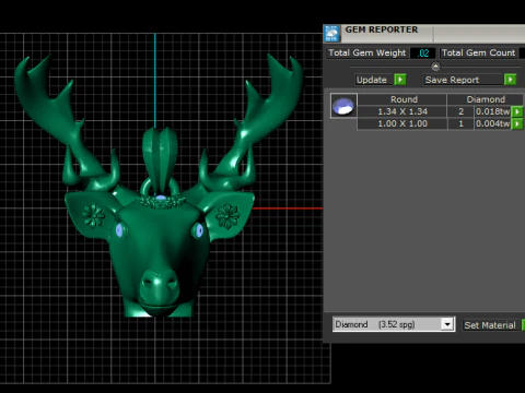 Deer Face Pendant 3D Printable Model 3D Print Model