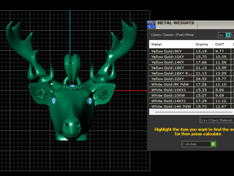Deer Face Pendant 3D Printable Model 3D Print Model
