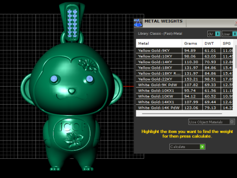 ICOP Monkey Pendant 3D Printable Model 3D Print Model