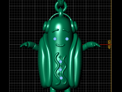 热狗食品吊坠 3D 打印模型 3D 打印模型