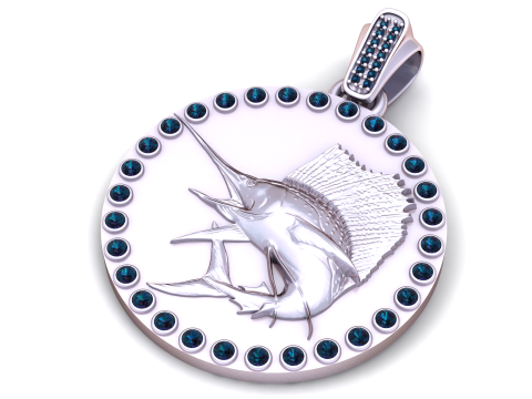 金旗鱼吊坠 3D 打印模型 3D 打印模型