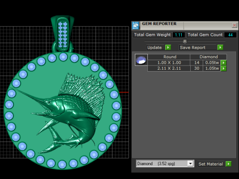 金旗鱼吊坠 3D 打印模型 3D 打印模型