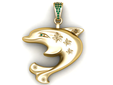 Dolphin Pendant 3D Printable Model 3D Print Model