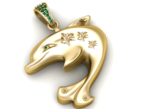Dolphin Pendant 3D Printable Model 3D Print Model
