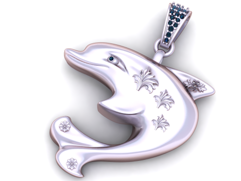 3D-модель для друку з підвіскою «Дельфін». 3D Принт Модель