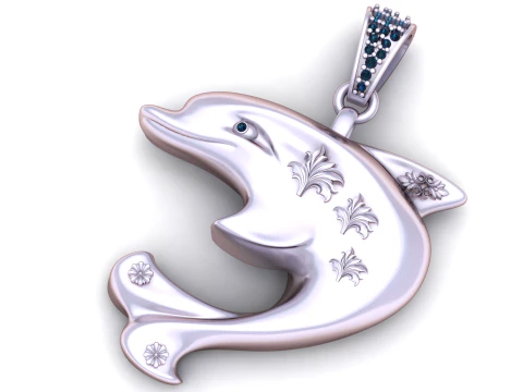 Dolphin Pendant 3D Printable Model 3D Print Model