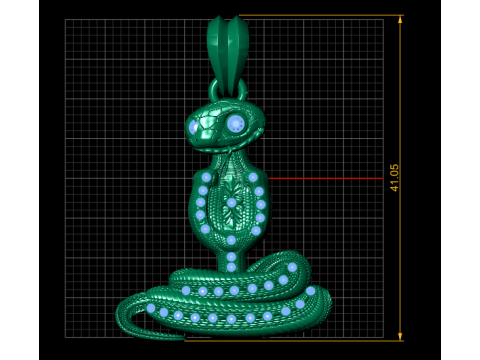 ヘビペンダント 3D 印刷可能モデル 3Dプリントモデル