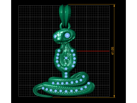 Snake Pendant 3D Printable Model 3D Print Model