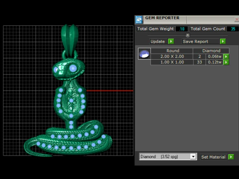 Snake Pendant 3D Printable Model 3D Print Model