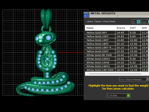 ヘビペンダント 3D 印刷可能モデル 3Dプリントモデル