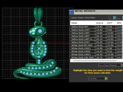 Snake Pendant 3D Printable Model 3D Print Model