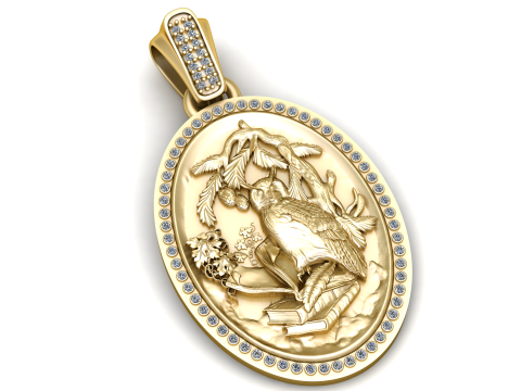 Wisdom Owl Pendant 3D Printable Model 3D Print Model