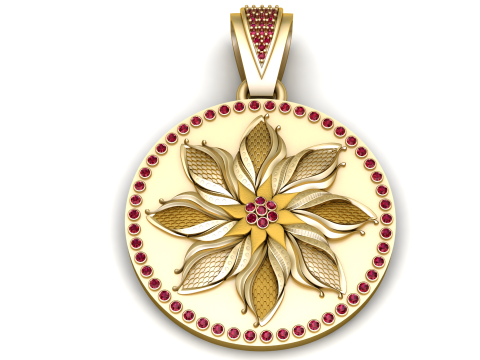 Lucky Flower Pendant 3D Printable F Model 3D Print Model