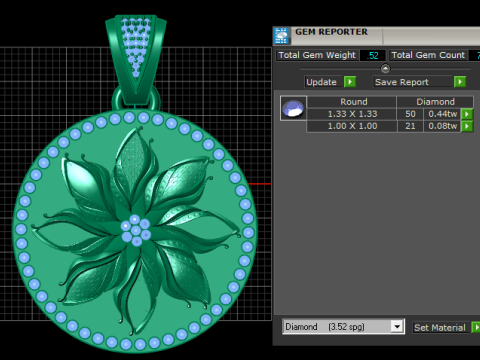 행운의 꽃 펜던트 3D 인쇄 가능 F 모델 3D 프린트 모델
