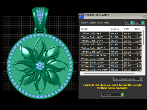 행운의 꽃 펜던트 3D 인쇄 가능 F 모델 3D 프린트 모델