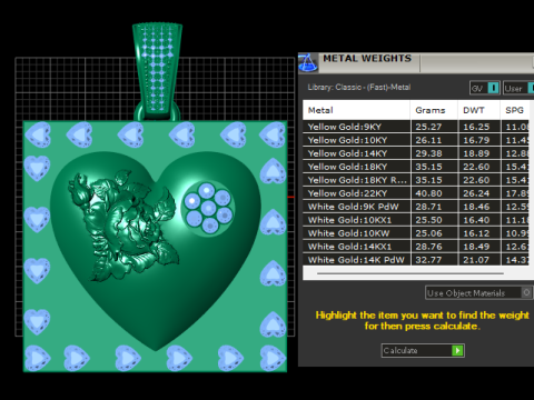 로즈 하트 펜던트 3D 인쇄 가능 모델 3D 프린트 모델
