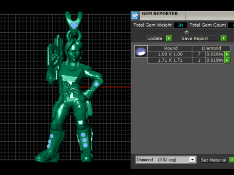 महिला योद्धा पेंडेंट 3डी प्रिंट करने योग्य मॉडल 3D प्रिंट मॉडल