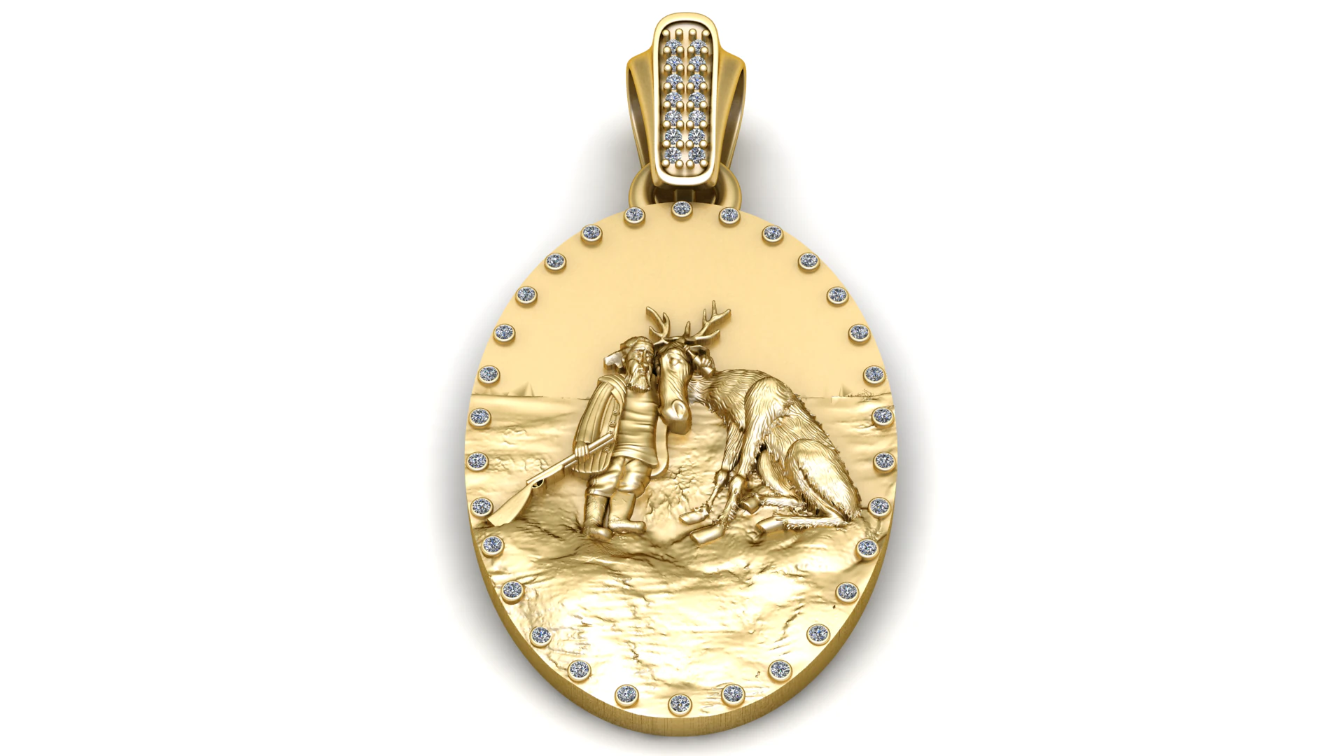 Arctic Friendship Pendant 3D Printable Model 3D Print Model .c4d .max .obj .3ds .fbx .stl .blend 