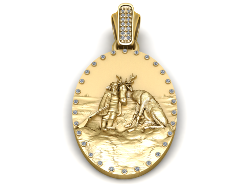 北极友谊吊坠 3D 打印模型 3D 打印模型