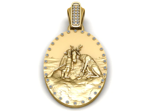 Modello stampabile 3D con pendente dell'amicizia artica Modello di stampa 3D