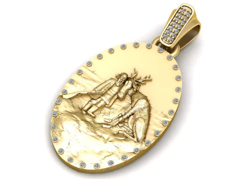 Arctic Friendship Pendant 3D Printable Model 3D Print Model