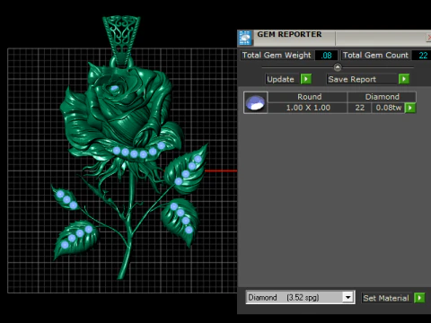 Rose Flower Pendant 3D Printable Model 3D Print Model