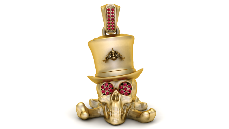 Skull Face Pendant 3D Printable Model 3D Print Model .c4d .max .obj .3ds .fbx .stl .blend