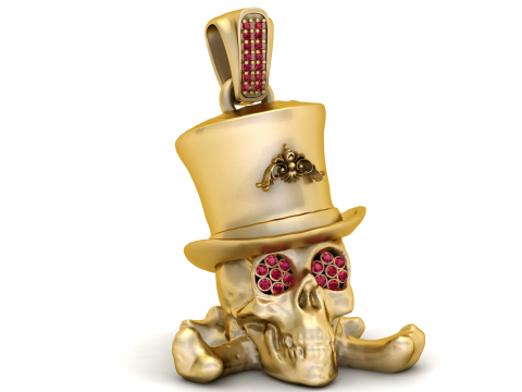 Skull Face Pendant 3D Printable Model 3D Print Model