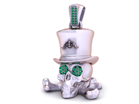 Skull Face Pendant 3D Printable Model 3D Print Model