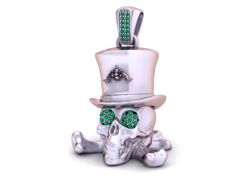 Skull Face Pendant 3D Printable Model 3D Print Model