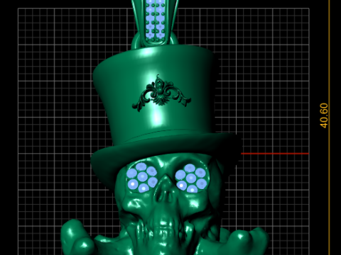 Skull Face Pendant 3D Printable Model 3D Print Model