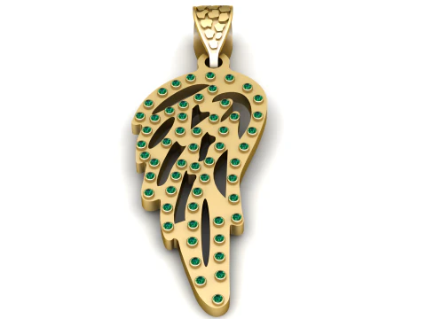 Engelsflügel-Anhänger 3D-druckbares Modell 3D Druckmodell