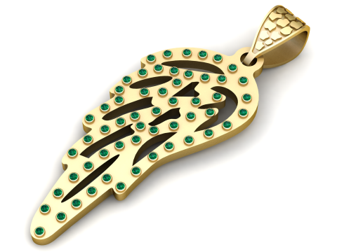 Подвеска «Крыло ангела» 3d модель для печати 3D Принт Модель