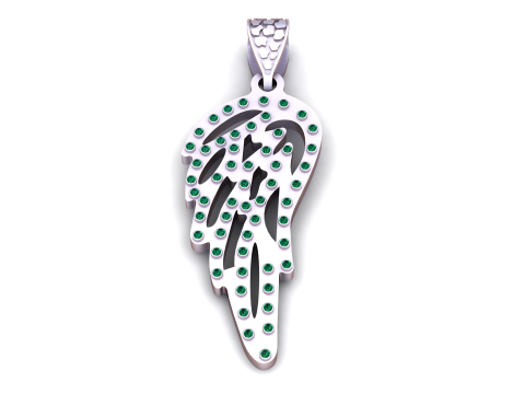 Подвеска «Крыло ангела» 3d модель для печати 3D Принт Модель