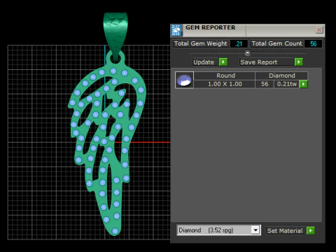 Ngel Wing Pendant 3d printable model 3D Print Model