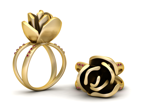 优雅的莲花吊坠 3D 打印模型 3D 打印模型